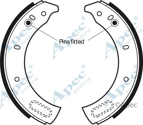 APEC BRAKING Комплект тормозных колодок SHU257